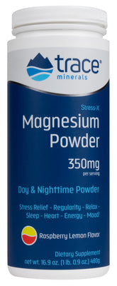 Mischung aus Magnesium und Stress-Mineralien - x Magnesiumpulver - Himbeer-Zitronen-Geschmack 480 g SPUREN MINERALIEN